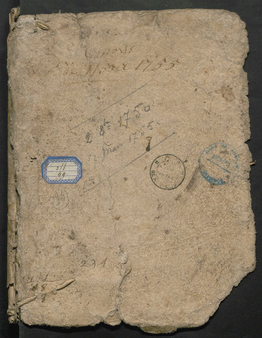 2 octobre 1750-25 mars 1755