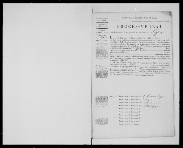 Procès-verbal de délimitation du territoire