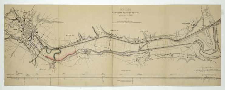 Plan général de la rivière Orne et du canal, 1888, AD14, 3S/38