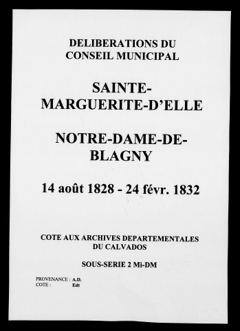 Notre-Dame-de-Blagny 1828-1832