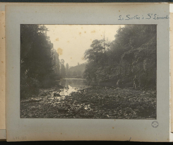 "La Sarthe à St Léonard"(photos n°383 et 384 ; 482), Saint Denis sur Sarthon et "Moulin du Val" (photos n°432 à 436)