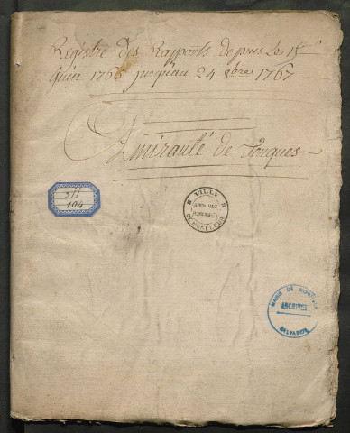 15 juin 1765-24 octobre 1767