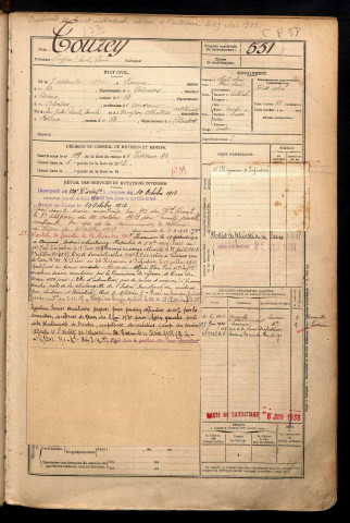 Touzey, Eugène Paul Louis