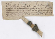 Acte de Philippe évêque de Séez, avec un fragment de sceau conservé