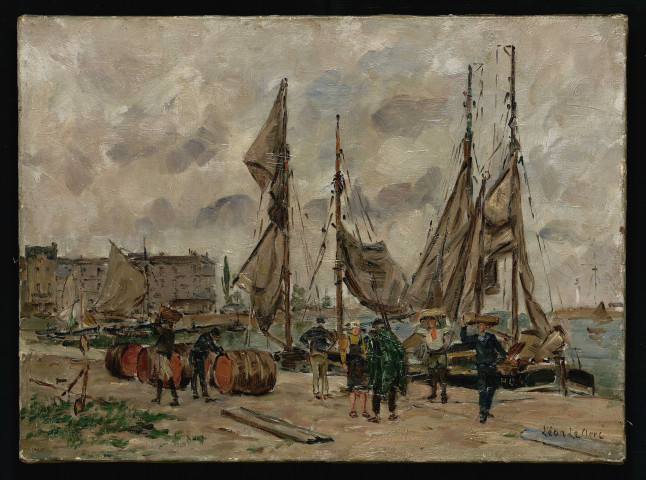 Quai à Honfleur, par Léon Leclerc
