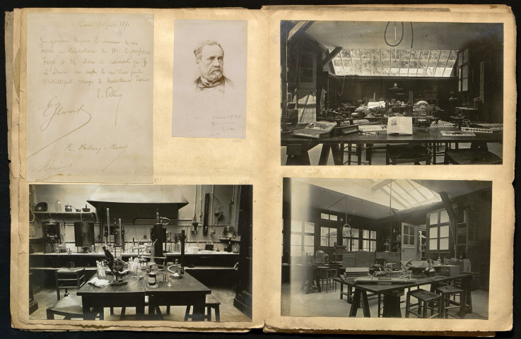 Université de Caen : laboratoire du professeur Fayel-Deslongrais (Institut anatomique annexé à l'école de médecine), laboratoire maritime de Luc-sur-mer, bibliothèque universitaire, faculté de droit, institut botanique, collections d'histoire naturelle (not. herbier René Lenormand, fossiles, oiseaux empaillés) (photos n°19 à 54).