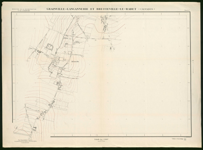 Plans topographiques de Grainville-Langannerie et de Bretteville-le-Rabet