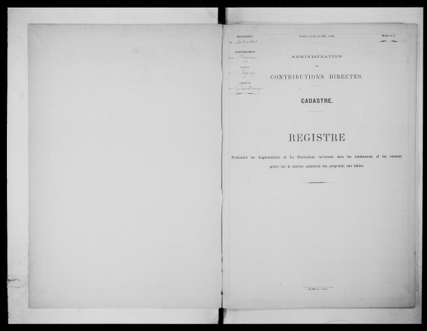 matrice cadastrale des propriétés foncières (bâties et non bâties), 1825-1913, 2e vol. (folios 537-693)