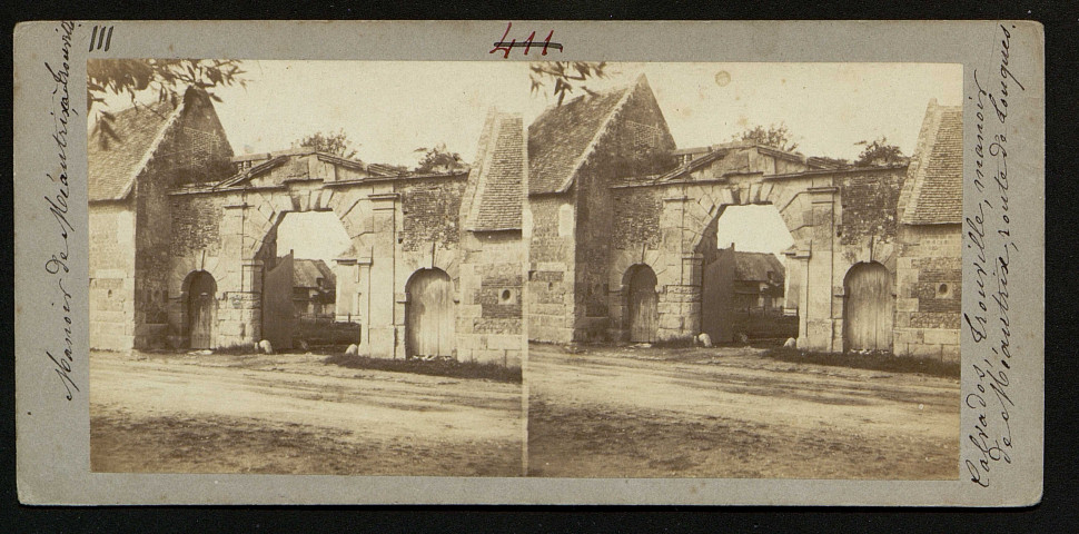 "Manoir de Méautrix [Méautry], sur la route de Touques. Trouville", par E.V.