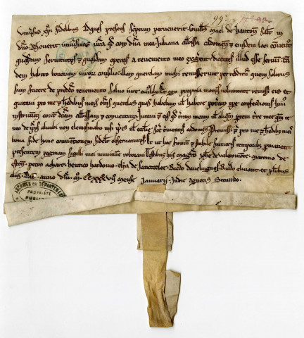 Guillaume Mael de Hampton établit un accord au sujet de diverses redevances que l'abbaye réclamait sur ses terres