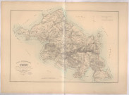 Carte topographique du canton d'Aunay par Simon, géomètre en chef du cadastre