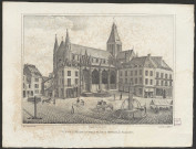 Vue de l'église et de la place St Gervais, à Falaise. Par Bertrand, Alph.