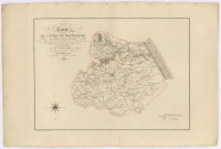 Carte du Canton de Montebourg (Manche)... Bitouzé Dauxmesnil.