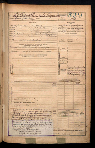 Le Chevallier de la Piquerie, Alphonse Gabriel Paul Joseph