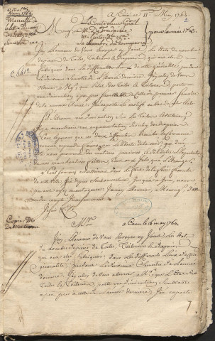 Copies de lettres de Morel, inspecteur des manufactures de la généralité de Caen