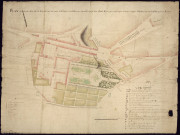 Plan de l'abbaye de Saint-Etienne et des abords de la ville de Caen