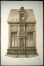 Manoir d'Escoville à Caen (cour, planche 3), par Séchan