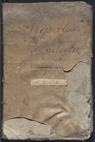 Répertoire (3 septembre 1783-juillet 1808)
