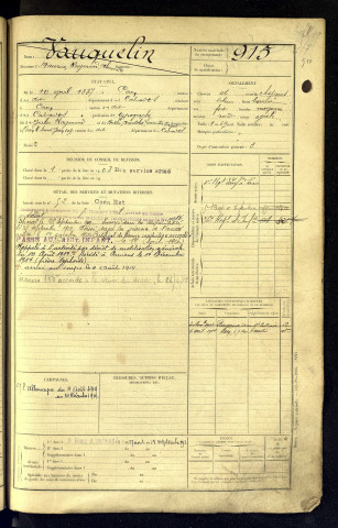 Vaugelin, Maurice Raymond Alexandre