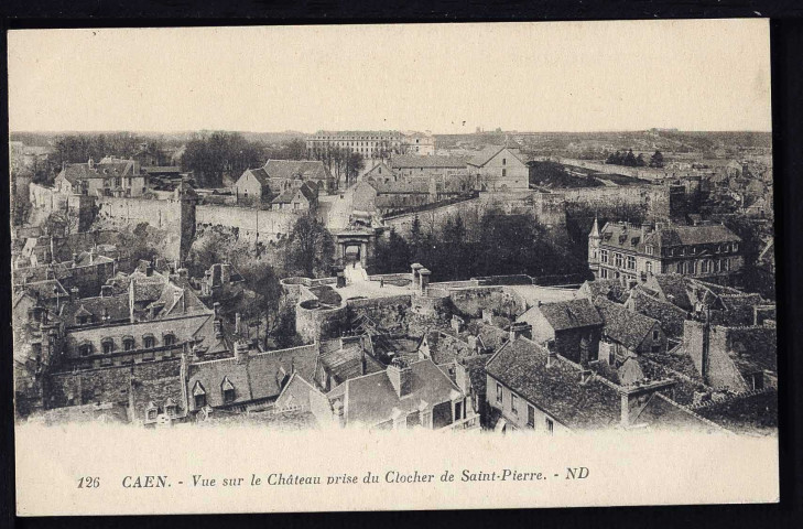 Vues d'ensemble : (n°164 à 196, 281 à 282) Porte principale (n°197 à 213) Le pont levis (n°214 à 218) Porte dite de secours (n°219 à 261) Caserne Lefèvre (n°262 à 267) Chapelle Saint-Georges (n°268 à 278) Ancienne cour de justice (n°279 à 280)