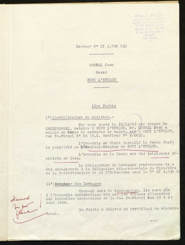 Dossiers 1708RIC, 1477RIC, 1620RIC, 2000RIC, 1999RIC