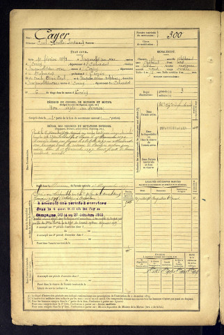 Cayer, Paul Mérille Ferdinand