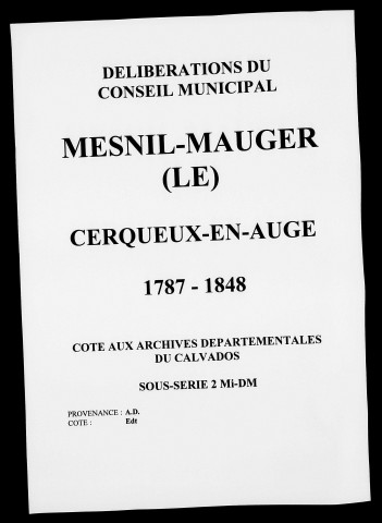 Cerqueux 1787-1848