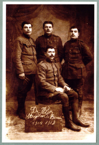 Photos des frères Hoorelbeke, soldats belges