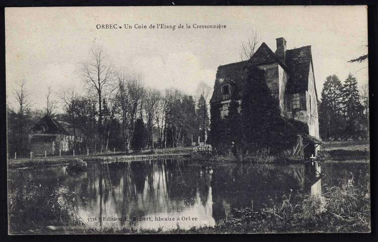 La Cressonnière : château (n°1) Un coin de l'étang (n°2)