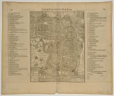 Caen : vray pourtraict, par de Belleforest, 1575 ; plan muet, par Gomboust, 1640 ; plan de la ville et du château, par N. de Fer, 1703 ; plan en anglais, par T. Jefferys, 1758