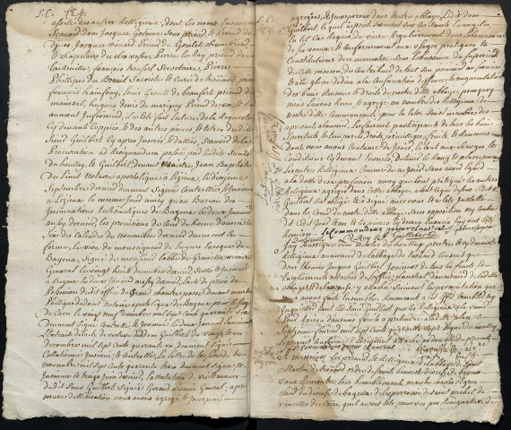 Sépultures, cérémonies religieuses (vêtures, noviciats, professions, agrégations)