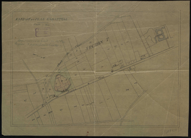 5 extraits du plan cadastral pour acquisition de terrains