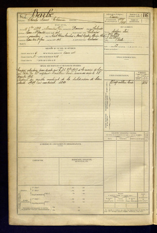 Barbe, Charles Louis Etienne