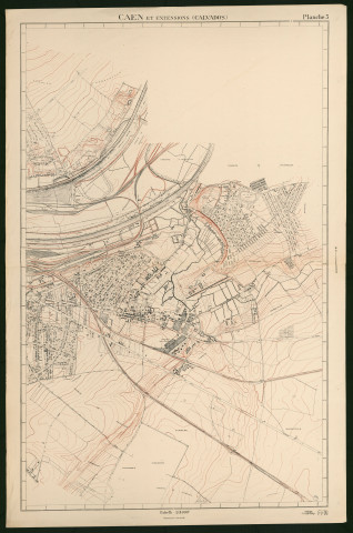 Plan topographique "Caen et extensions"