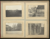 Match de baseball à la Prairie, Abbaye-aux-Hommes vue de la place Fontette, rempart du Château et église Saint-Nicolas (page 31).
