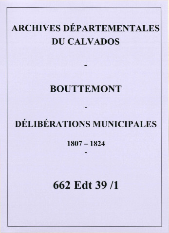 Bouttemont 1807-1824