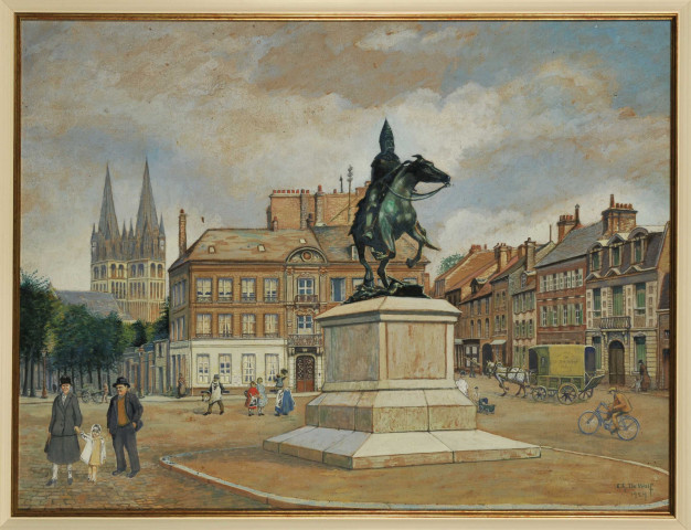 Caen, place Saint-Martin, statue du connétable Du Guesclin, par Ch. De Wolf.