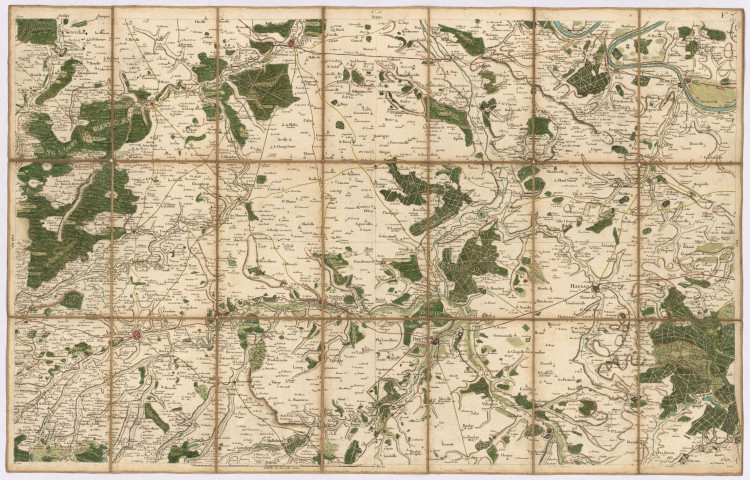 Carte de Cassini : Evreux, Dreux.