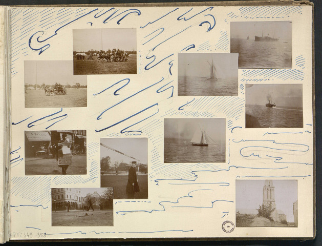 Londres, Angleterre : monuments, vendeur de journaux, rues, The Regent's Park Riding School (école d'équitation) (photos n°160 à 173 ; n°355 à 357)