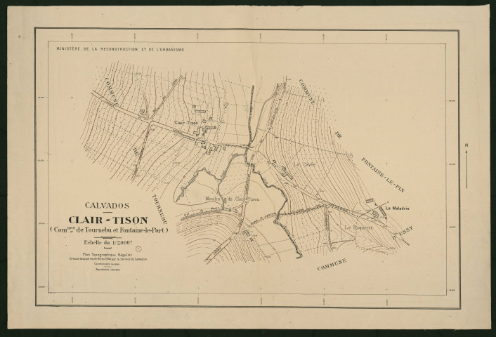 Plans topographiques hameau de Clair-Tison (Tournebu).