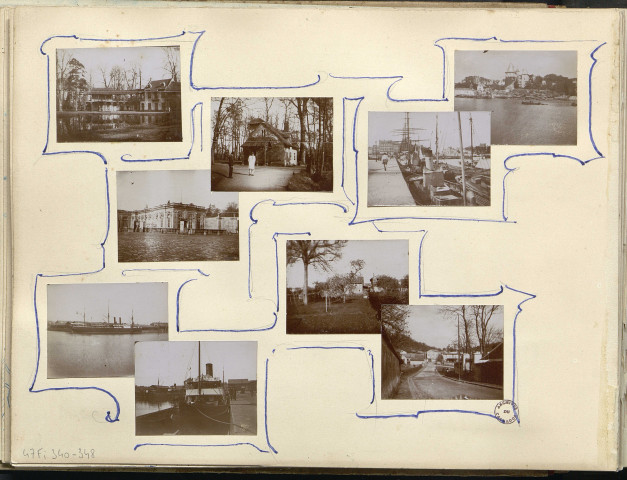 Saint-Nazaire : Le port (photo n°344) Paquebot La France (photos n°346 et 347)