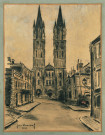 Caen, façade de l'Abbaye aux Hommes, par Jean Vincent