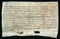 Christinne et Marguerite de Fontenay vendent à Jeanne, femme de Geoffroy Paris lépreux en la maladrerie de Beaulieu, un ménage à Calix