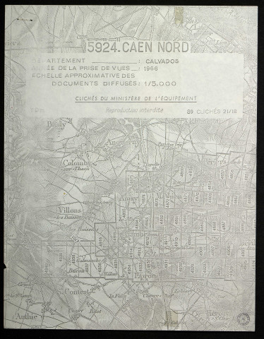 Vues aériennes de Caen-Nord en 1966