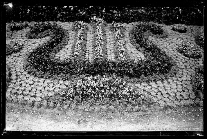 Massif de fleurs dans le jardin public (photo n°898)