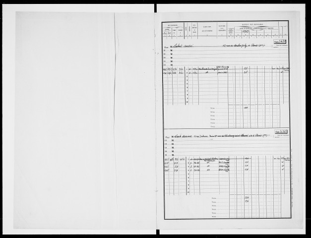 matrice cadastrale des propriétés bâties, 1911-1970, 6e vol. (cases 3631-4230)