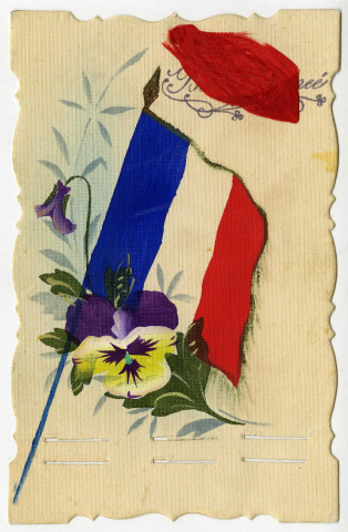 Carte postale envoyé par un poilu à sa soeur