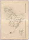 Carte topographique du canton de Douvres par Simon, géomètre en chef du cadastre