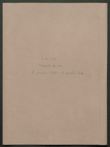 2 janvier 1729-8 janvier 1731