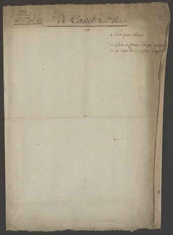 Famille Castel de Saint-Pierre (ancienne liasse 1)